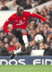 Dwight Yorke in action for Manchester United