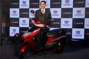 Mr. Jeetender Sharma, MD announces the launch of E-Scooter Ridge